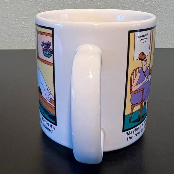 Vintage THE FAR SIDE Gary Larson ~ Cow on Psychiatrist's Couch Ceramic Mug 1988 - Picture 4 of 12